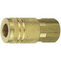 Tru-Flate 13-235 Coupler, I/M-Style, 1/4 in, FNPT, Brass
