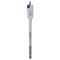 Irwin 88811 Spade Drill Bit, 11/16 in Dia, 6 in OAL, Flat Flute, 1/4 in Dia Shank, Hex Shank