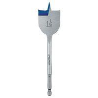 Irwin 88824 Spade Drill Bit, 1-1/2 in Dia, 6 in OAL, Flat Flute, 1/4 in Dia Shank, Hex Shank