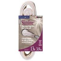 CCI 2232 Extension Cord, 16/3 AWG Cable, 13 ft L, 13 A, 125 V, White