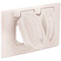 Hubbell 5180-6 Cover, 2-13/16 in L, 4-9/16 in W, Metal, White, Powder-Coated