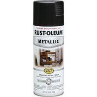 Rust-Oleum 7250830 Rust Preventative Spray Paint, Metallic, Black Night, 11 oz, Can