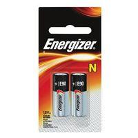 Energizer E90 E90BP-2 Battery, 1.5 V Battery, 1 Ah, Alkaline, Manganese Dioxide, Zinc