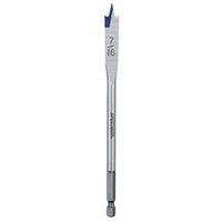 Irwin 88807 Spade Drill Bit, 7/16 in Dia, 6 in OAL, Flat Flute, 1/4 in Dia Shank, Hex Shank