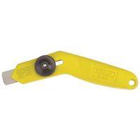 STANLEY 10-525 Carpet Knife, 3/4 in W Blade, HCS Blade, Angled Handle, Gray Handle