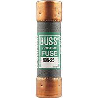 Bussmann NON-25 Fuse, 25 A, 250 VAC, 125 VDC, 50 kA Interrupt, Melamine Body, Cartridge Fuse, 10/PK