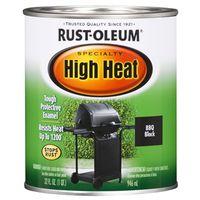 Rust-Oleum Stops Rust 7778502 Enamel Paint, Satin, Black, 1 qt, Can, 260 to 520 sq-ft/gal Coverage Area