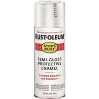 Rust-Oleum 7797830 Rust Preventative Spray Paint, Semi-Gloss, White, 12 oz, Can