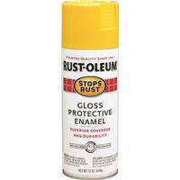 Rust-Oleum 7747830 Rust Preventative Spray Paint, Gloss, Sunburst Yellow, 12 oz, Can