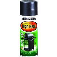 Rust-Oleum 7778830 High Heat Spray Paint, Flat, Barbecue Black, 12 oz Can, Oil