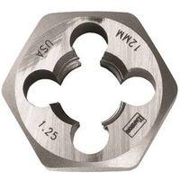 Irwin 9743 Metric Die, M12-1.5 Thread, Fine Thread, Right Hand Thread, HCS