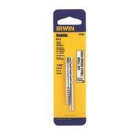 Irwin 53702 Series Extractor and Drill Bit Set, Specifications: #2 Shank, 1/4 In Drill Bit, Standard Shank, HSS