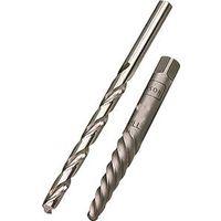 Irwin 53701 Series Extractor and Drill Bit Set, Specifications: #1 Shank, 1/4 In Drill Bit, Standard Shank, HSS
