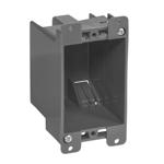 Gardner Bender BOX-RS14 Switch/Outlet Box, Standard Outlet, 1-Gang, 4-Knockout, PVC, Gray, In-Wall Mounting