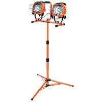 CCI L14SLED Work Light with Telescoping Tripod Stand, 120 V, 1 W, 2-Lamp, Halogen Lamp, 20,000 Lumens Lumens, Orange