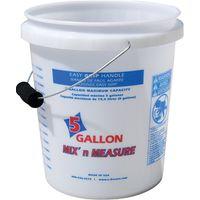 Leaktite 1123056 Multi-Purpose Pail with Handle, 5 gal Capacity, HDPE, Natural, Injection Molded No-Mark Grip Handle