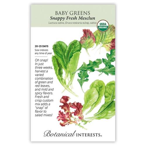 7625 ORGANIC BABY GREENS MESCLUN SNAPPY