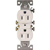 Eaton Wiring Devices 270W/10 Duplex Receptacle, PVC, White, 2-Pole, 15 A, 125 V, 3-Wire, NEMA: 5-15R