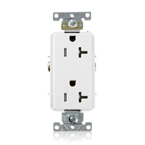 TDR20-W TR 20A RECE WHITE TAMPER RESISTANT DECORA RECEPTACLE