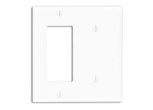 80708-W 2G:1-BLANK/1-DECORA WHITE