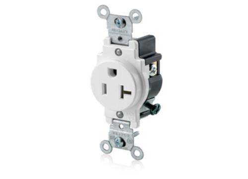 5801-KWS 20A 125V SNGL RECPT WH