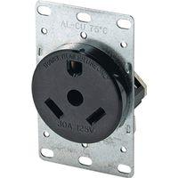 Eaton Cooper Wiring 1263-BOX Power Receptacle, 2 -Pole, 125 V, 30 A, NEMA: NEMA TT-30R, Brown