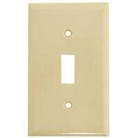 Eaton Wiring Devices 2134V-BOX Wallplate, Standard-Size, 4-1/2 in L, 2-3/4 in W, 1-Gang, Thermoset, Ivory, High-Gloss