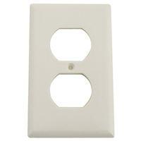 Eaton Wiring Devices 2132W-BOX Series Receptacle Wallplate, Duplex, Standard-Size, 4-1/2 in L, 2-3/4 in W, 1-Gang