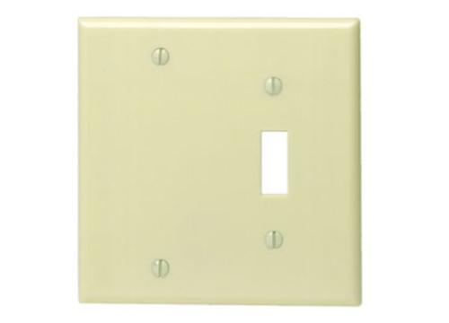 86006 2G SWITCH/BLANK IVORY WALLPLATE 2-GANG