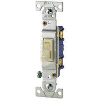 Eaton Wiring Devices 1301-7V Toggle Switch, 15 A, 120 V, Polycarbonate Housing Material, Ivory