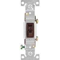 Eaton 1301-7B Toggle Switch, 15 A, 120 V, Push-In Terminal, Polycarbonate Housing Material, Brown
