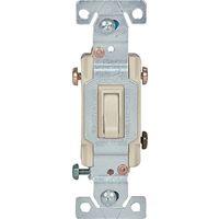Eaton Wiring Devices 1303-7V-BOX Series Toggle Switch, Ivory, Flush Mount, 15 A, Polycarbonate Housing Material