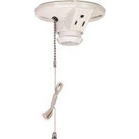 Eaton Wiring Devices 667-SP Lamp Holder, 4.5 in Dia x 2.14 in H Dimensions, 125 VAC, 660 W, White