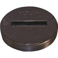 Canplas 103062BC Countersunk Plug, 2 in, MNPT, ABS, Black, SCH 40 Schedule
