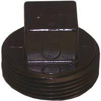 Canplas 103054SBC Threaded Plug, 4 in, MNPT, ABS, Black, SCH 40 Schedule