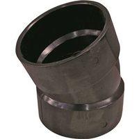 Canplas 102553BC Pipe Elbow, 3 in, Hub, 22.5 deg Angle, ABS, Black