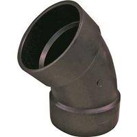 Thrifco Plumbing 6792503 1/8 Bend Pipe Elbow, 3 in, Hub, 45 deg Angle, ABS, Black