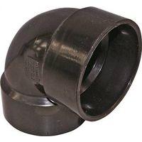 Canplas 102202BC Pipe Elbow, 2 in, Hub, 90 deg Angle, ABS, Black