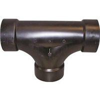 Canplas 103723BC Cleanout Tee, 3 in, Hub, ABS, Black, SCH 40 Schedule