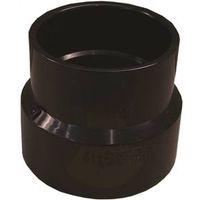 Canplas 103036BC Sewer Pipe Adapter Coupling, 4 x 3 in, Hub, ABS, Black, 40 Schedule