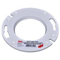 Oatey 43519 Closet Flange Spacer, PVC, White, For: Closet Flange