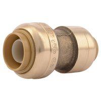 SharkBite U009LFA Tube Coupling, 1/2 x 3/8 in, Brass, 200 psi Pressure