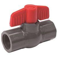 B & K 107-108 Ball Valve, Gray, 2 in Connection, FPT x FPT, 150 psi Pressure, PVC Body