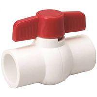 B & K 107-638HC Ball Valve, 2 in Connection, Solvent Weld, 150 psi Pressure, Manual Actuator, PVC Body