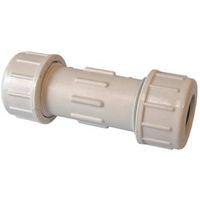 B & K 160-104 Double Seal Coupling, 3/4 in, Compression, PVC