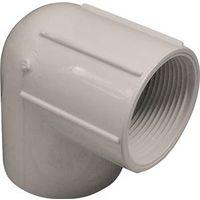 IPEX 435510 Pipe Elbow, 1-1/2 in, Socket x FPT, 90 deg Angle, PVC, White, SCH 40 Schedule, 150 psi Pressure