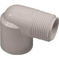 IPEX 035502 Street Elbow, 1 in, Socket x MNPT, 90 deg Angle, PVC, White, SCH 40 Schedule, 450 psi Pressure