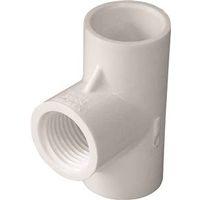 IPEX 435851 Pipe Tee, 1/2 in, Socket x Socket x FPT, PVC, White, SCH 40 Schedule, 150 psi Pressure
