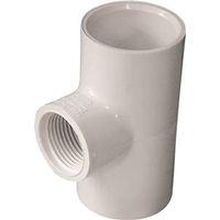 IPEX 435866 Pipe Tee, 1 x 3/4 in, Socket x Socket x FPT, PVC, White, SCH 40 Schedule, 150 psi Pressure