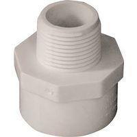 IPEX 435616 Reducing Pipe Adapter, 1 x 3/4 in, Slip x MPT, PVC, White, SCH 40 Schedule, 450 psi Pressure